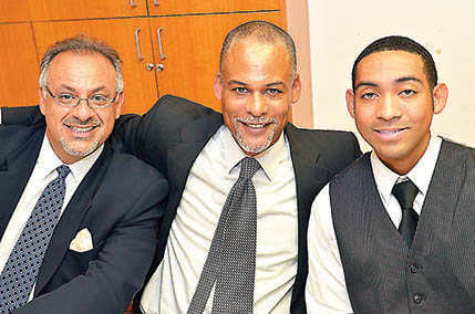 Fernando D. Vargas, John Reid and Bob Bailey's grandson, Jonathan Backers.
