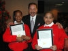 Don Barden with students from the Kermit Roosevelt Booker Sr. Empowerment Elementary School