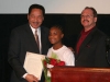 Don Barden with students and Mike Darley of Kermit R. Booker Sr. Empowerment Elementary School