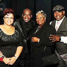 Juane and Aaron Arrington with Tamela and David Mann after Facebook Chorale Concert.